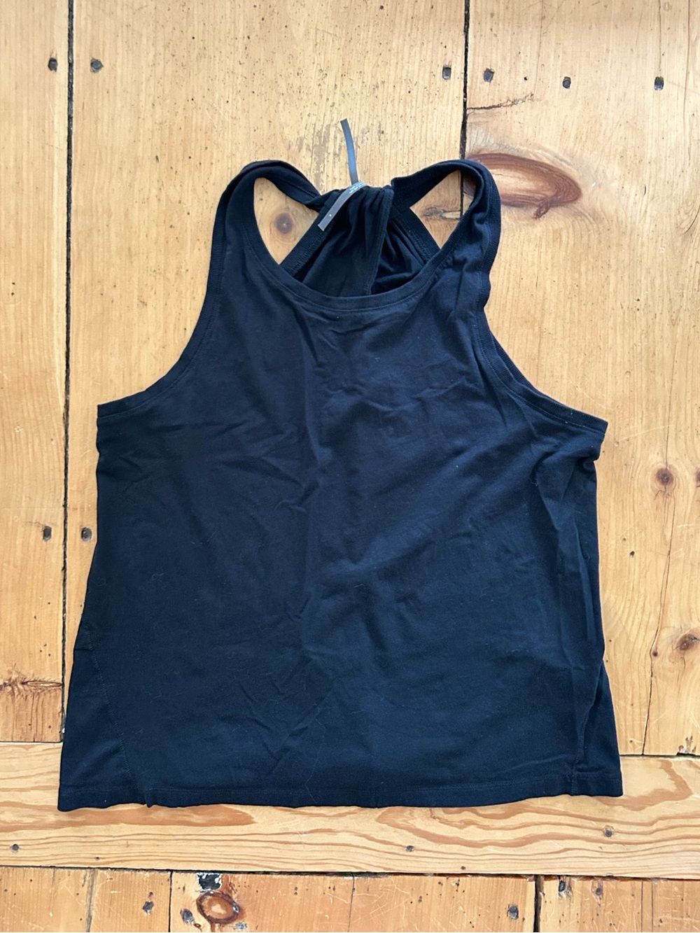 Anthropologie Black Twist Back Tank Top